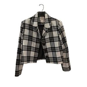 Women’s 16 Nina Drake Black and White Plaid Blazer EUC